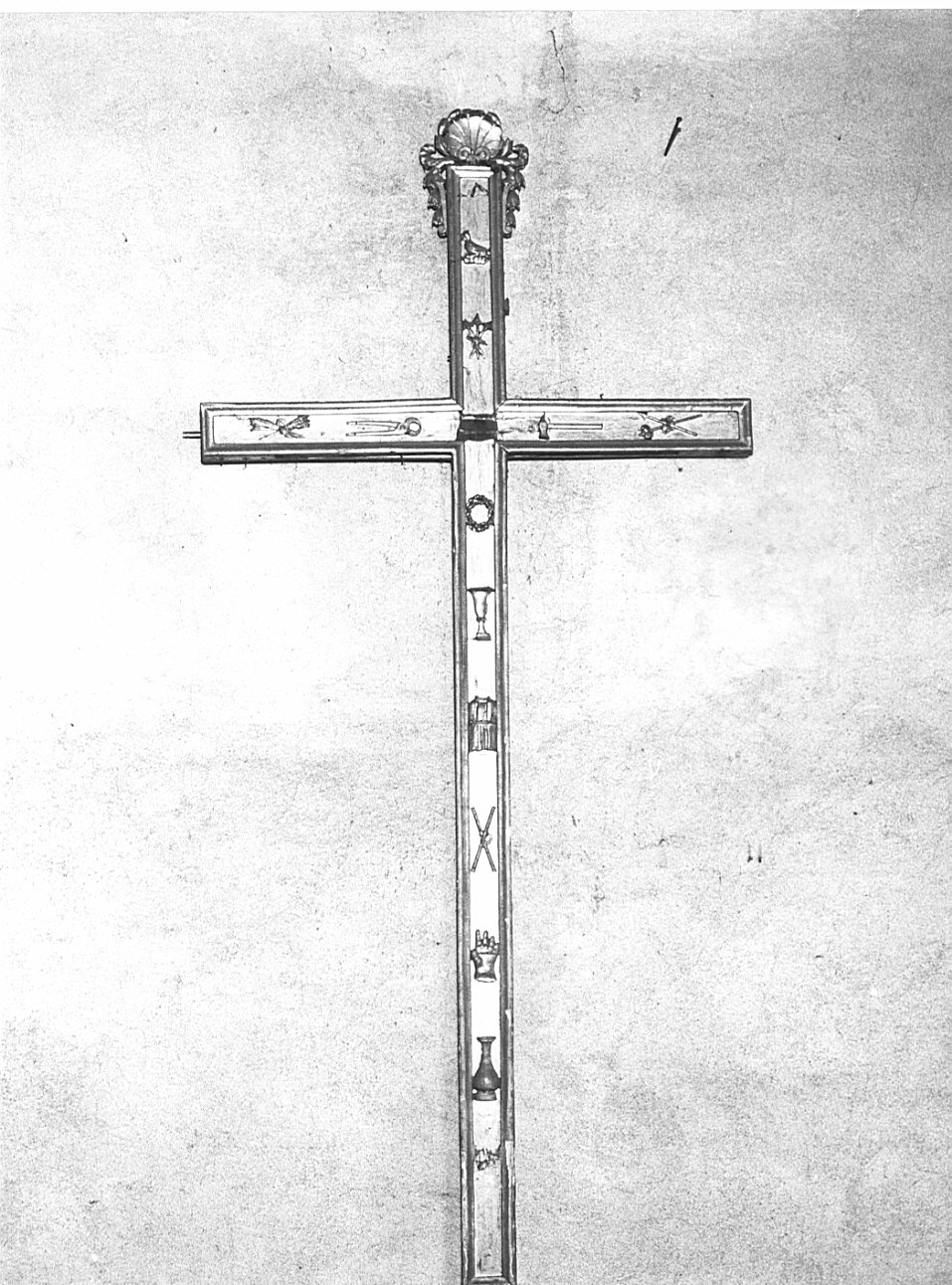reliquiario - a croce, opera isolata - bottega lombarda (sec. XIX)