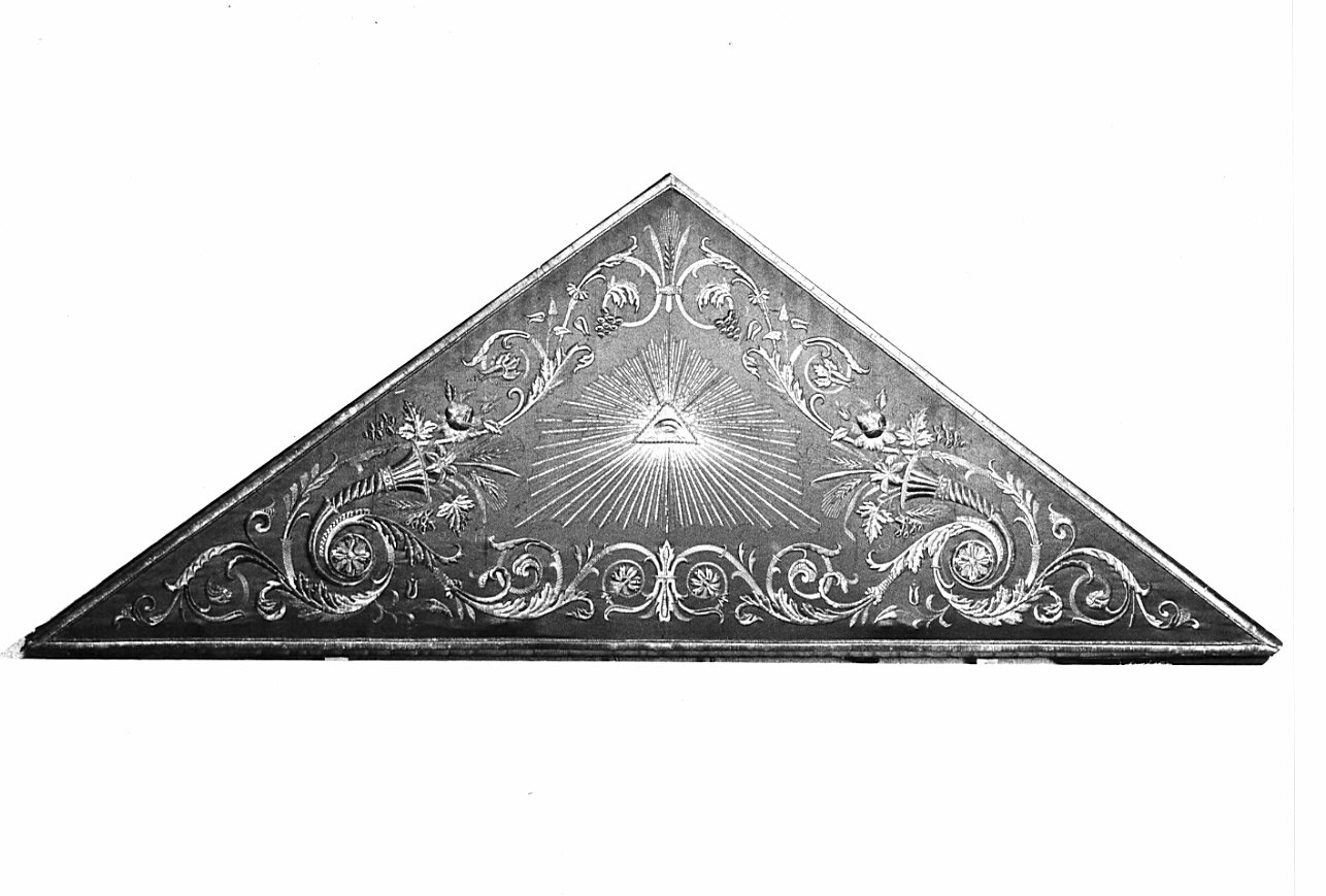 triangolo per esposizione eucaristica, opera isolata - manifattura lombarda (sec. XIX)