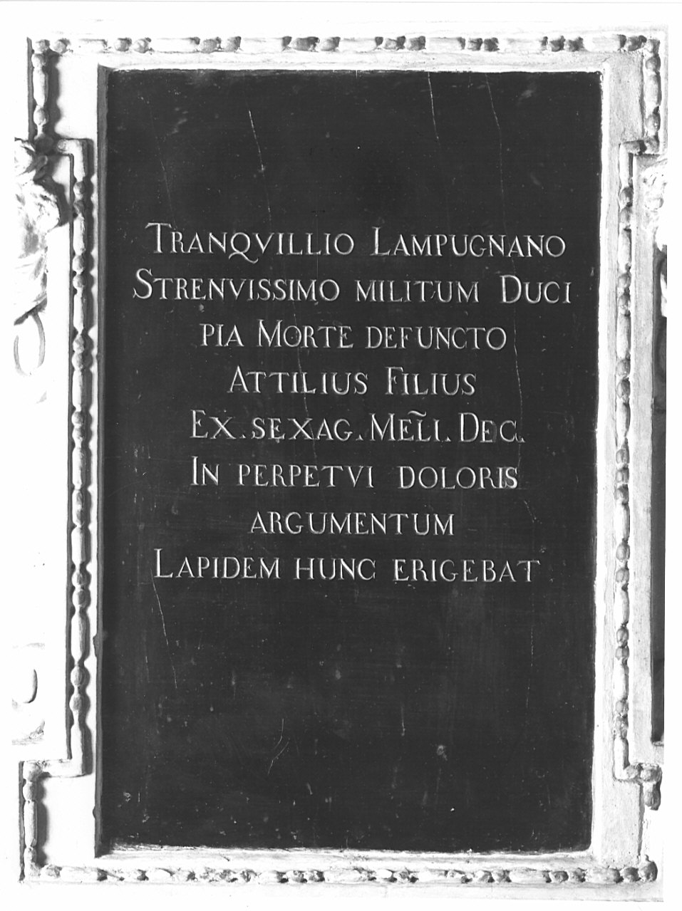 lapide commemorativa, opera isolata - bottega lombarda (sec. XVIII)