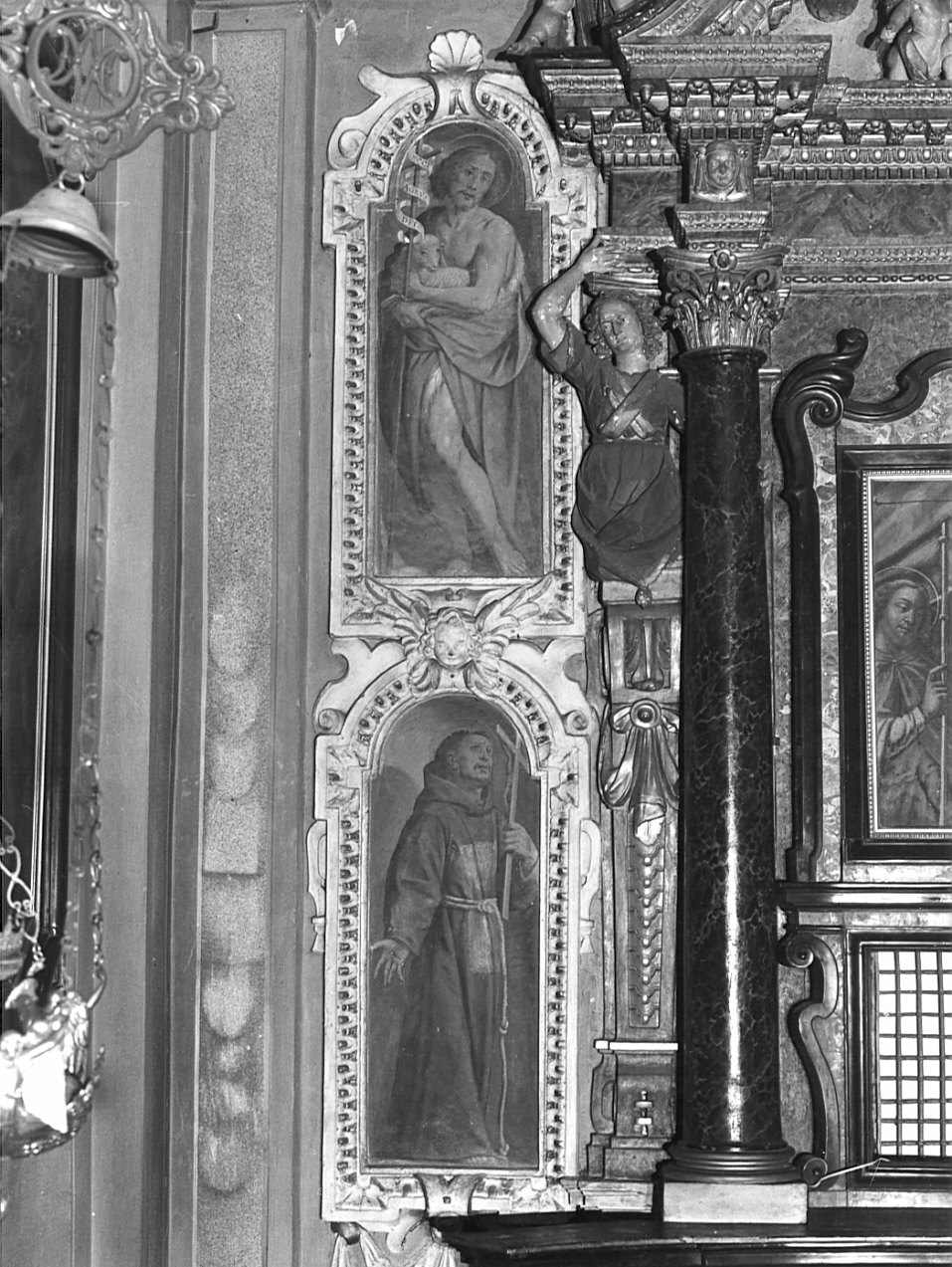 San Giovanni Battista (dipinto, elemento d'insieme) di Lampugnani Giovanni Francesco (attribuito) (metà sec. XVII)