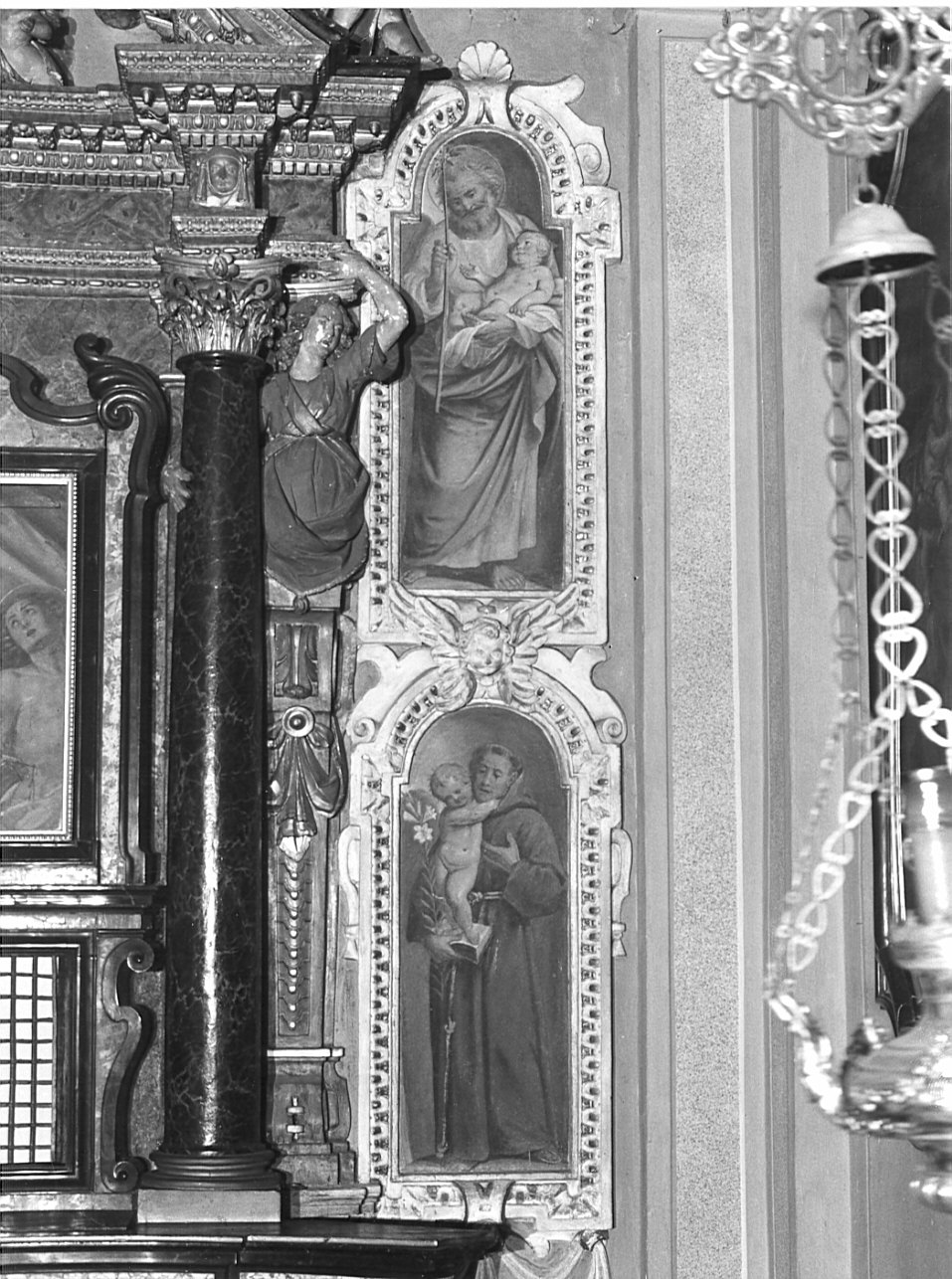 San Giuseppe (dipinto, elemento d'insieme) di Lampugnani Giovanni Francesco (attribuito) (metà sec. XVII)