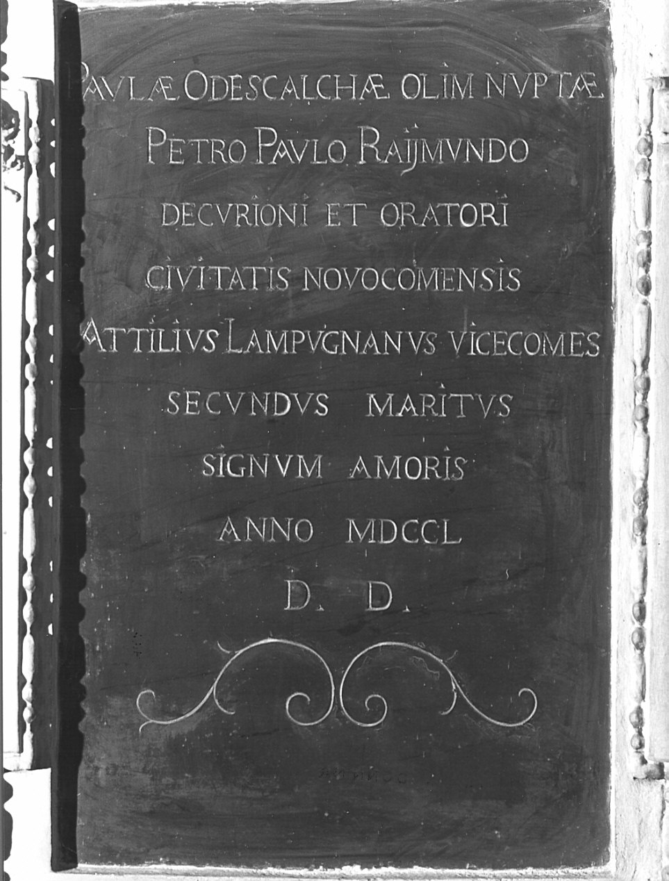 lapide commemorativa, opera isolata - bottega lombarda (sec. XVIII)