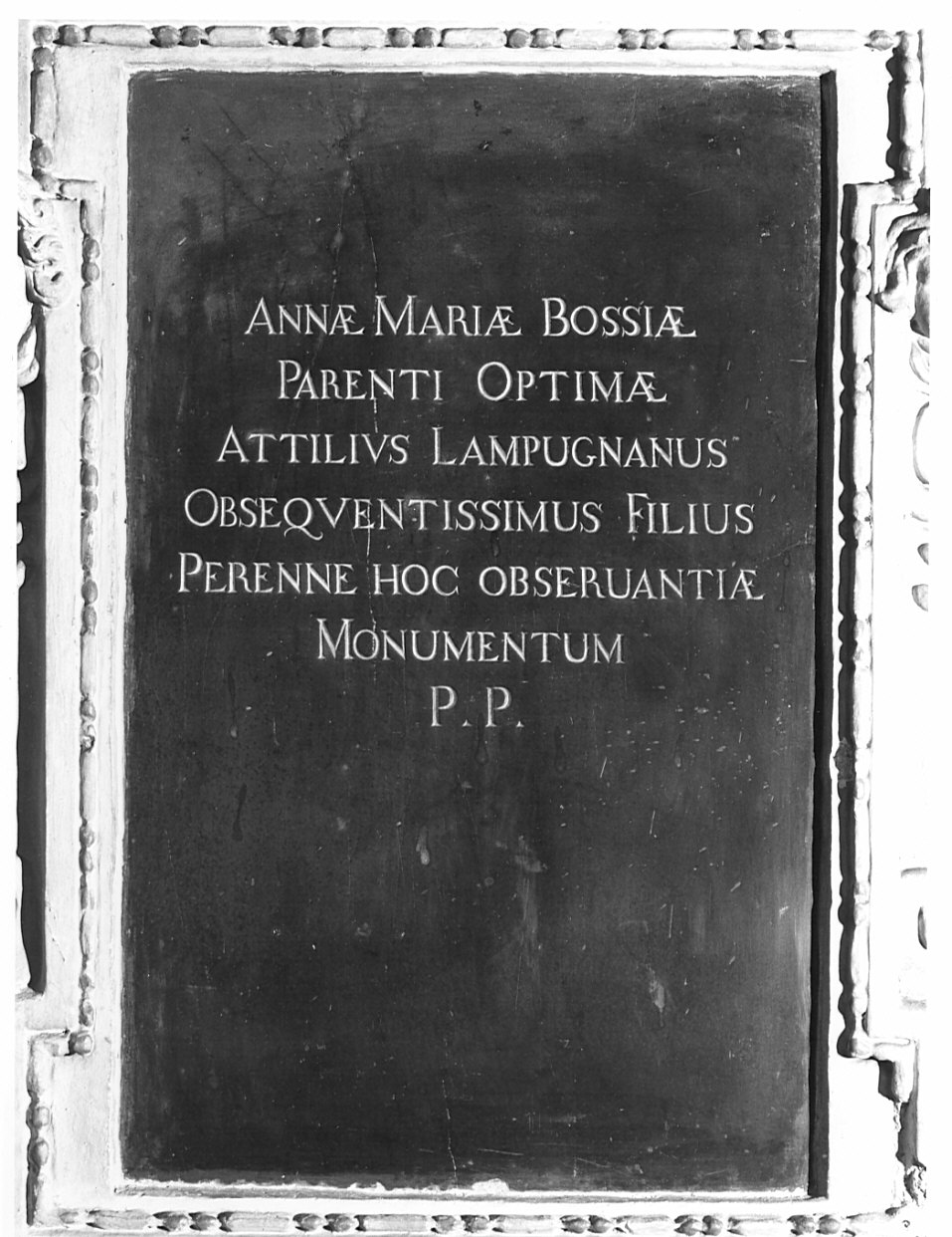 lapide commemorativa, opera isolata - bottega lombarda (sec. XVIII)