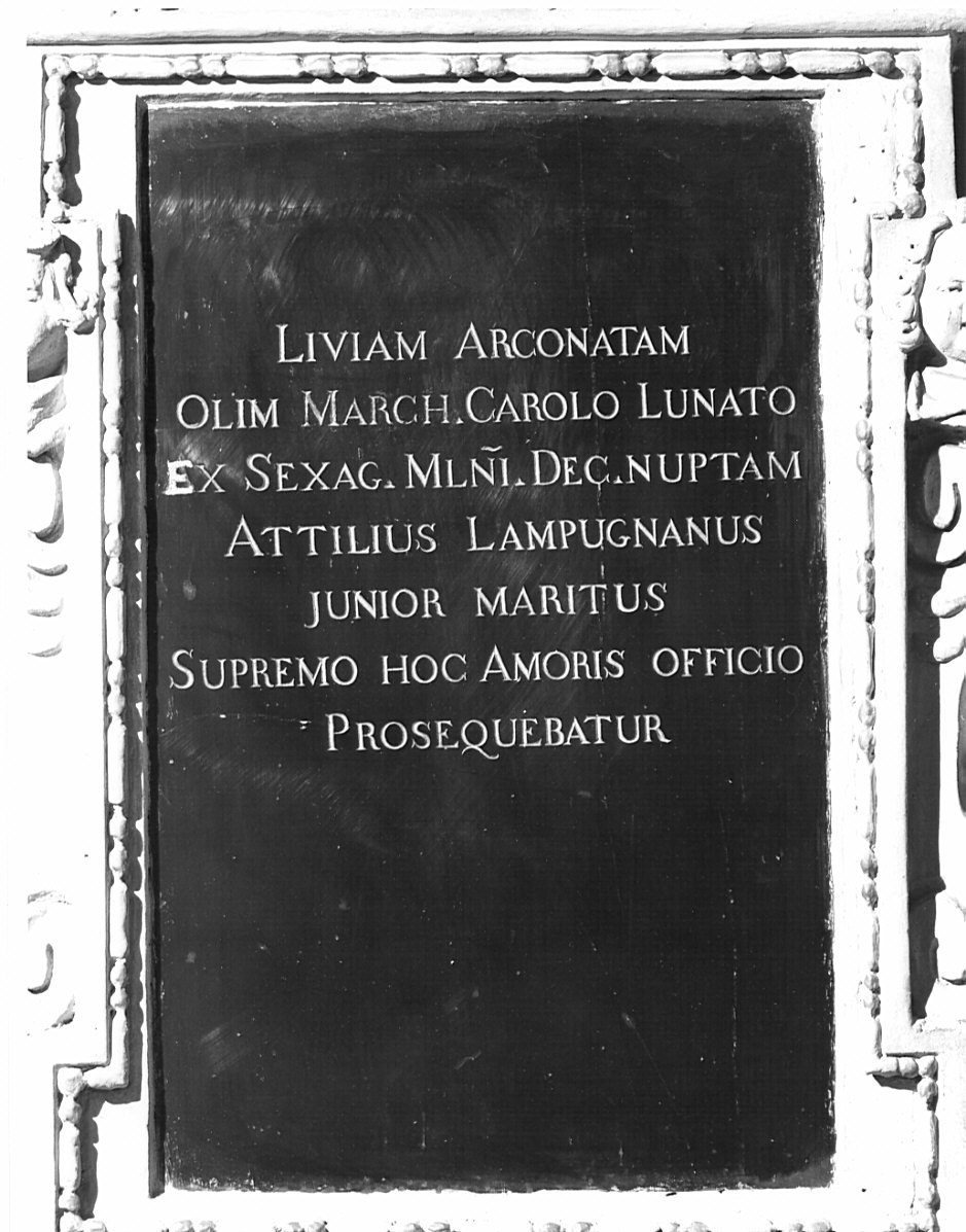 lapide commemorativa, opera isolata - bottega lombarda (sec. XVIII)