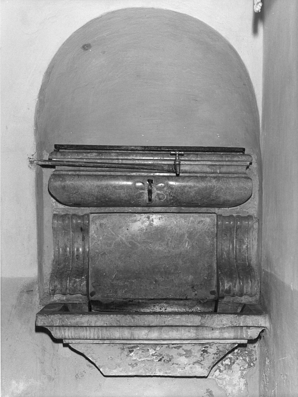 lavabo da sacrestia, opera isolata - bottega lombarda (sec. XIX)