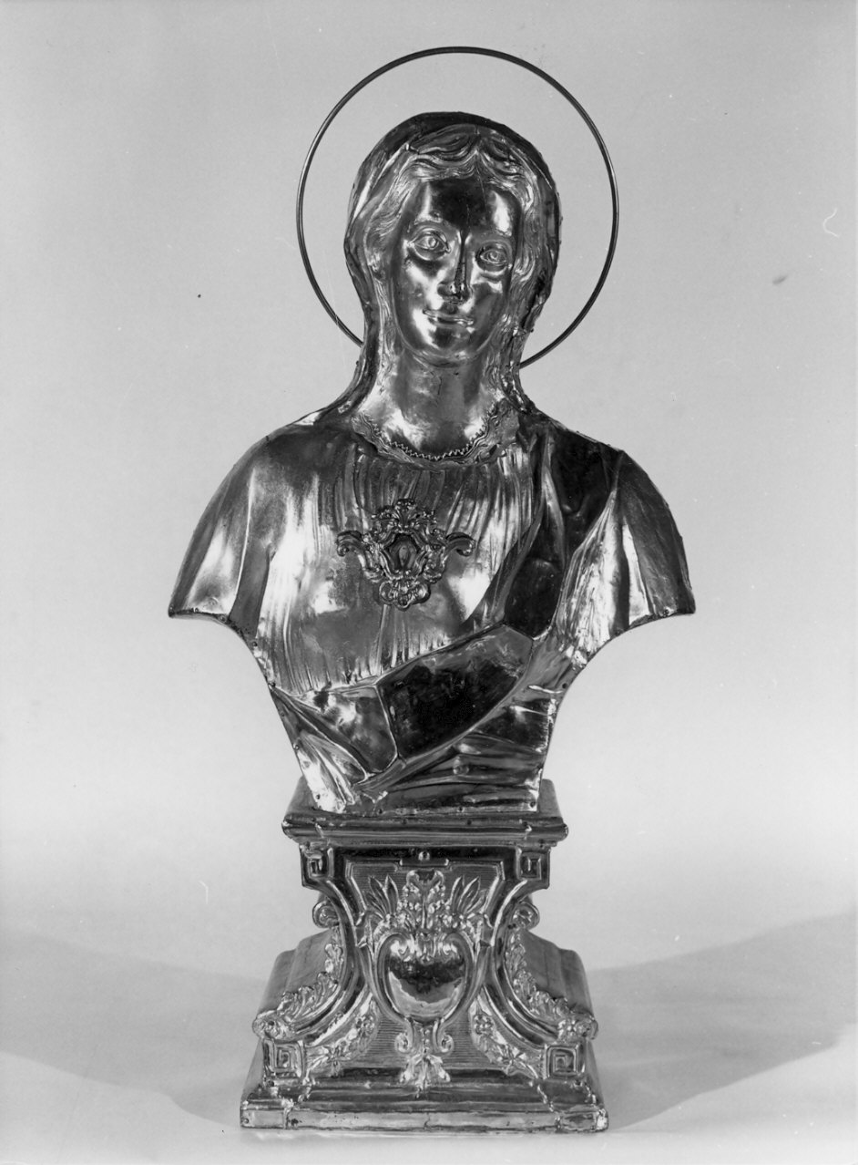 Sant'Anna (reliquiario - a busto, elemento d'insieme) - bottega lombarda (metà sec. XIX)