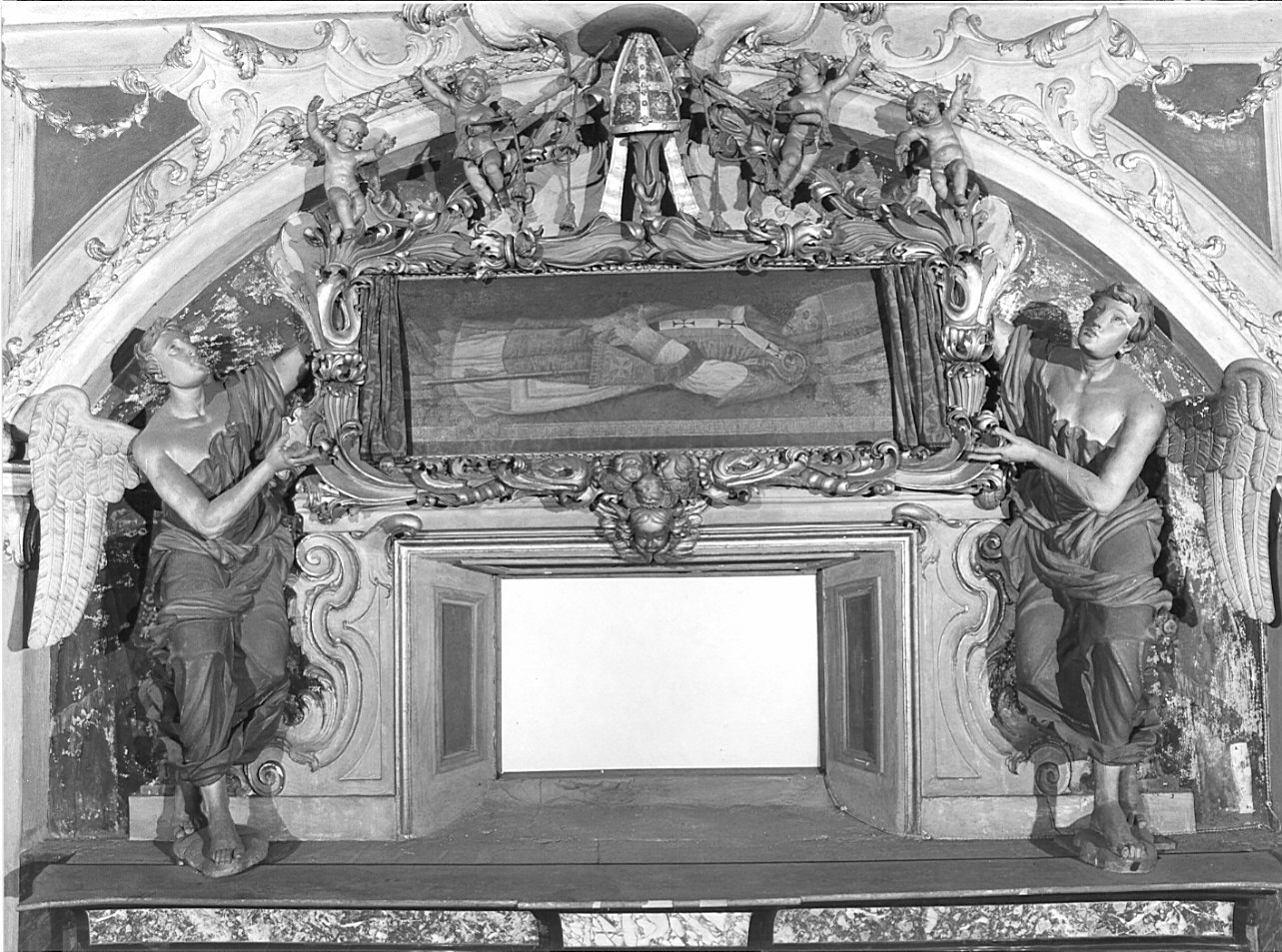 scheletro di San Carlo Borromeo (dipinto, opera isolata) - ambito lombardo (seconda metà sec. XVII)