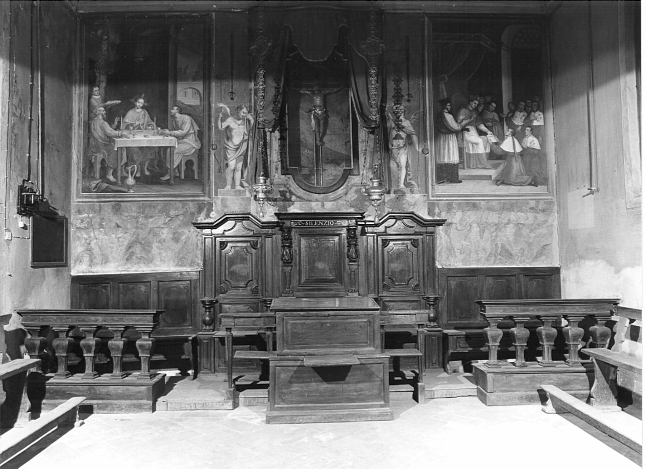 stalli del coro, complesso decorativo - bottega lombarda (sec. XIX)