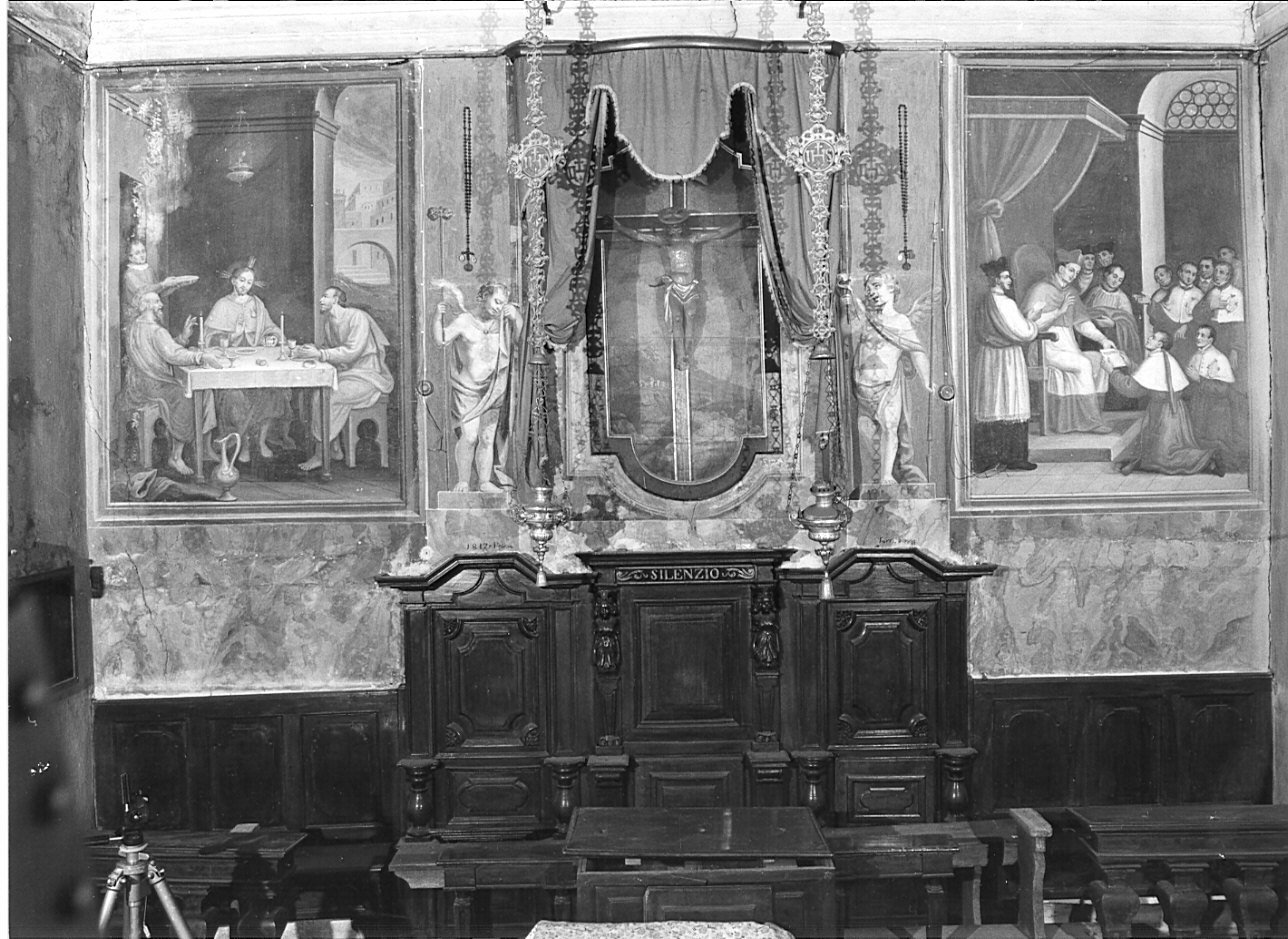 cena in Emmaus (dipinto, opera isolata) - ambito lombardo (sec. XIX)