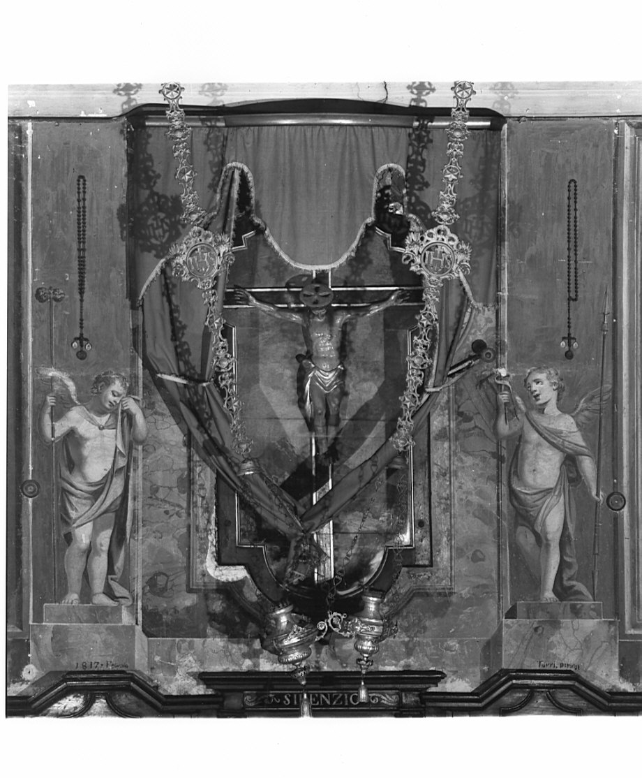 angeli con i simboli della passione (dipinto, opera isolata) di Turri Pietro Antonio (sec. XIX)