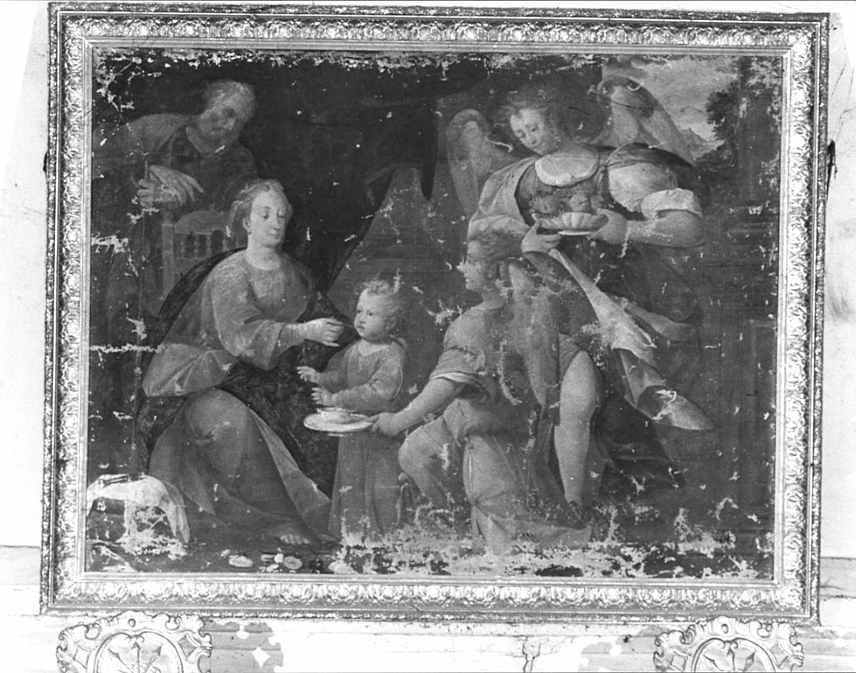 Sacra Famiglia (dipinto, opera isolata) - ambito lombardo (sec. XVII)