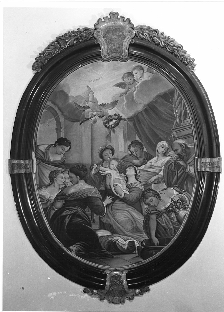 cornice a impostazione architettonica di dipinto, serie - bottega lombarda (sec. XVIII)