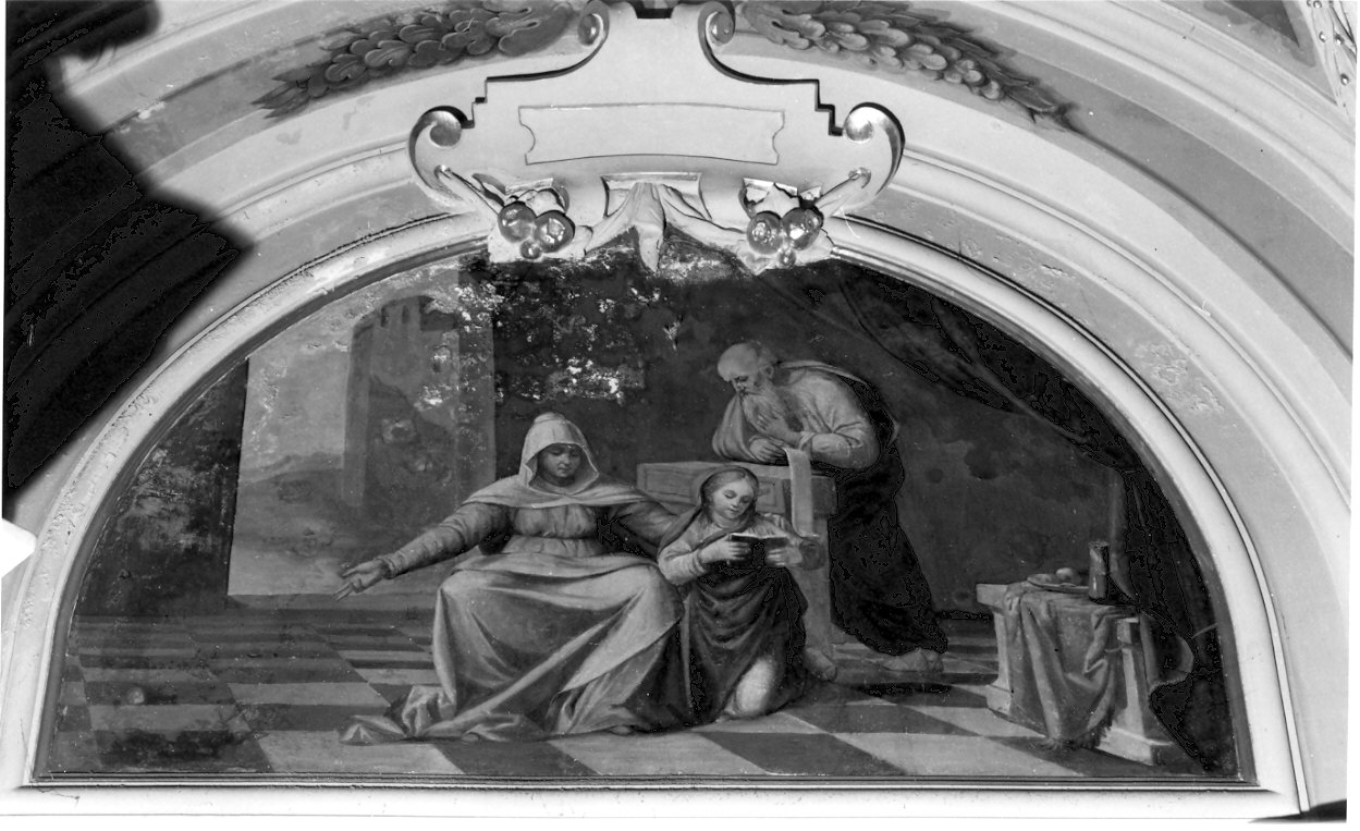 educazione di Maria Vergine (dipinto, opera isolata) di Turri Mosè (fine sec. XIX)