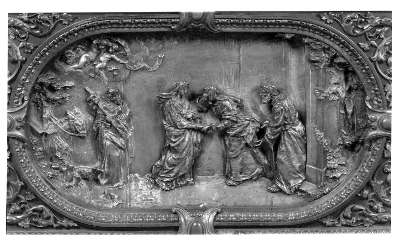 visitazione (rilievo, opera isolata) - bottega lombarda (sec. XIX)