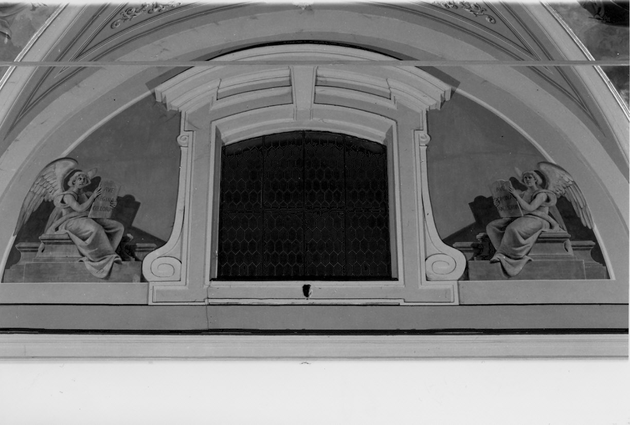 angeli reggitarga (dipinto, elemento d'insieme) di Bacchetta Angelo (sec. XIX)