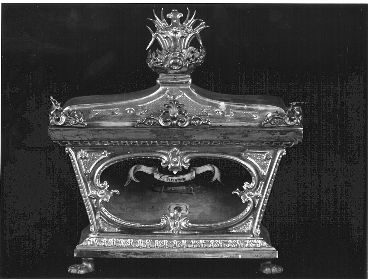 reliquiario a teca - a urna, serie - bottega lombarda (sec. XIX)