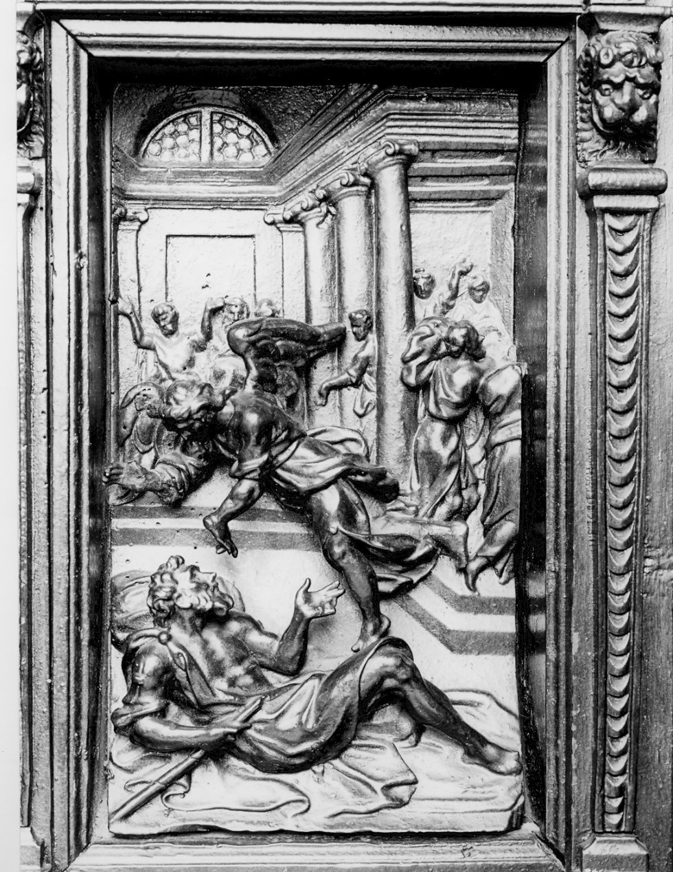 presentazione di Gesù al tempio (rilievo, elemento d'insieme) di Taurino Giovanni, Taurino Giacomo, Taurino Ricciardo (sec. XVI)