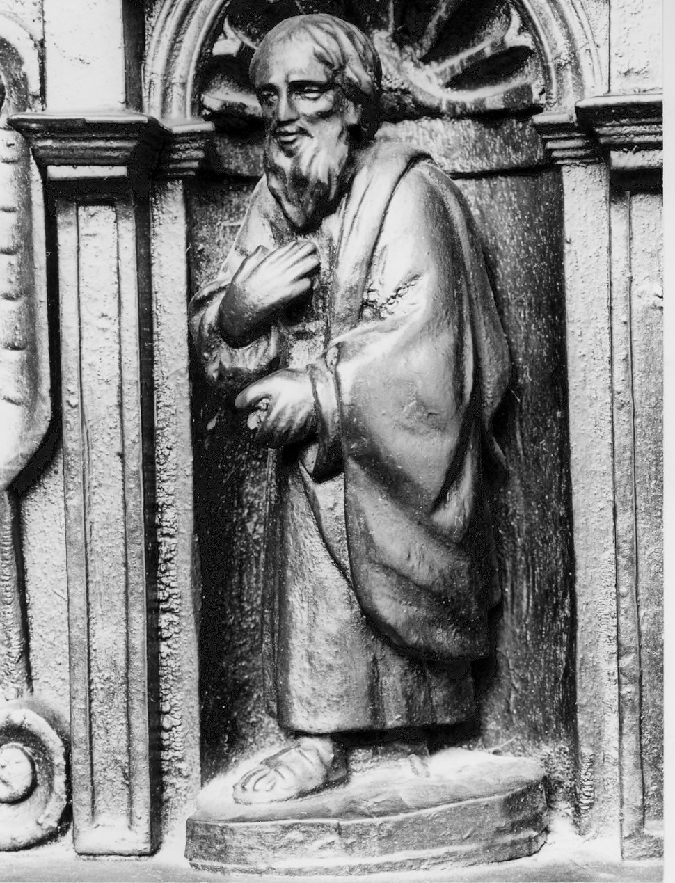 figura maschile (rilievo, elemento d'insieme) di Taurino Giovanni, Taurino Giacomo, Taurino Ricciardo (sec. XVI)