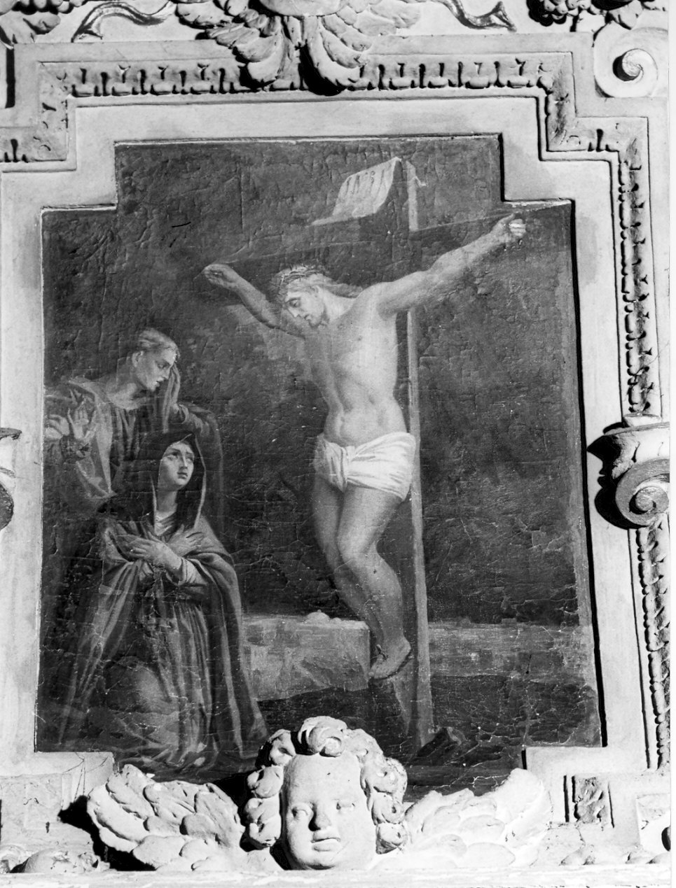 crocifissione di Cristo (dipinto, elemento d'insieme) di Turri Mosè (sec. XIX)