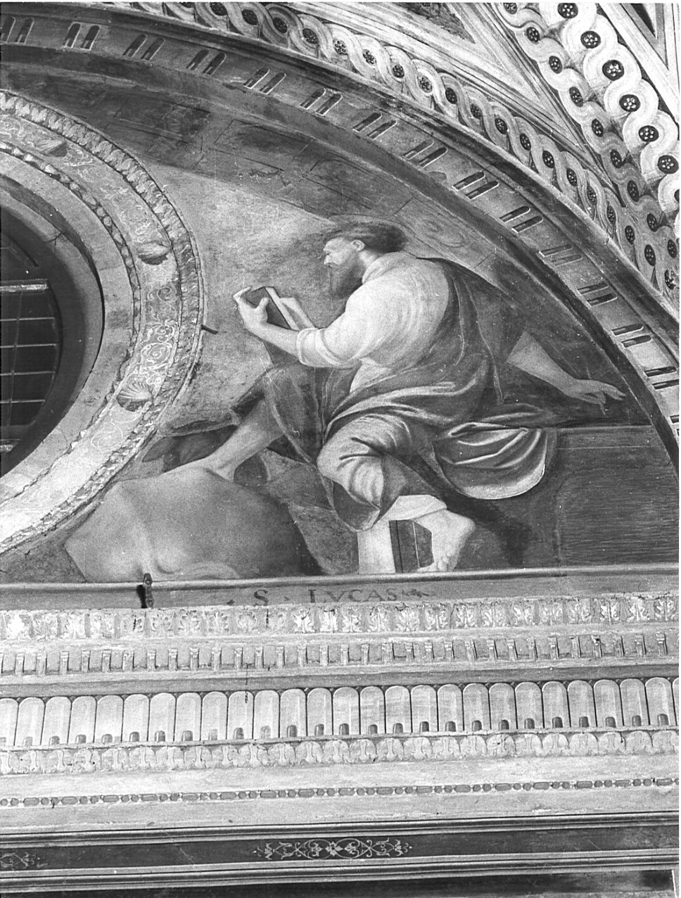 San Luca (dipinto, elemento d'insieme) di Lanino Bernardino (sec. XVI)