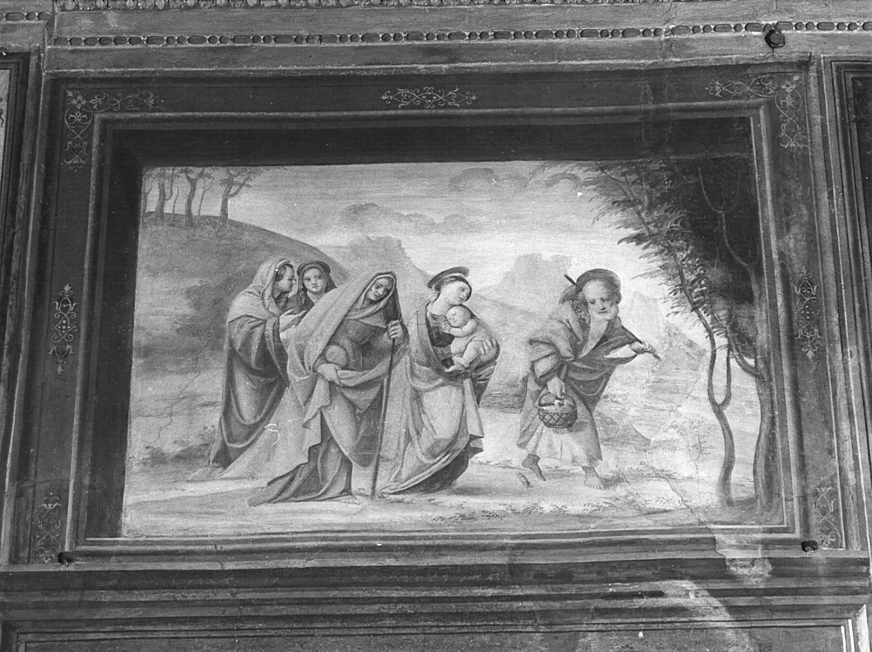 viaggio a Betlemme (dipinto, elemento d'insieme) di Lanino Bernardino (sec. XVI)
