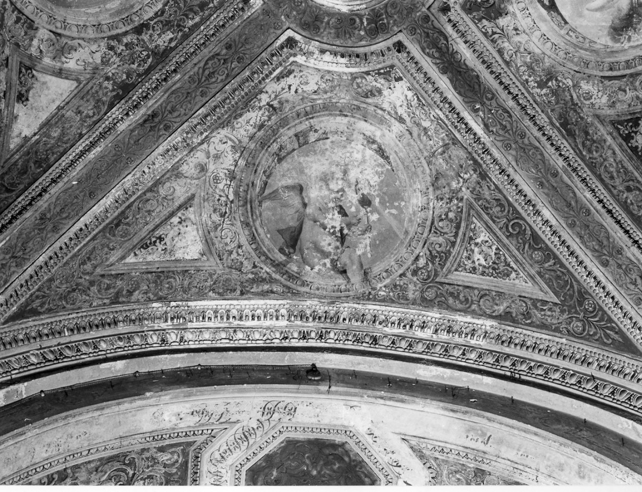 angelo con specchio (dipinto, elemento d'insieme) di Turri Gesram (metà sec. XIX)