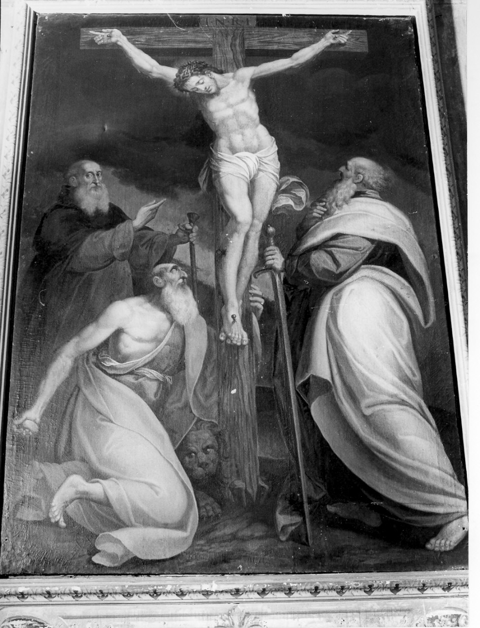 crocifissione di Cristo e santi (dipinto, opera isolata) - ambito lombardo (inizio sec. XVII)