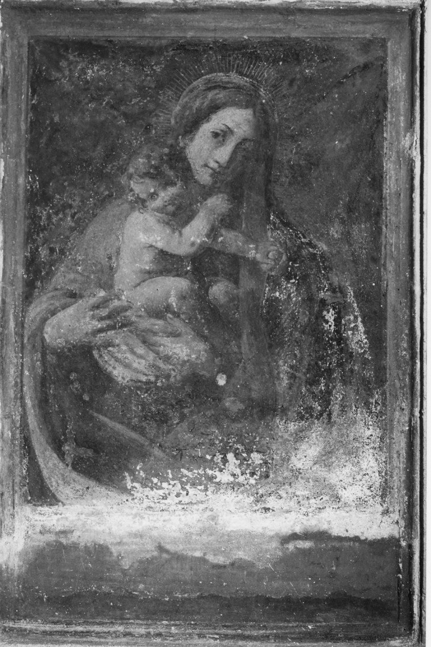 Madonna con Bambino (dipinto, opera isolata) di Lampugnani Giovanni Francesco (attribuito) (sec. XVII)