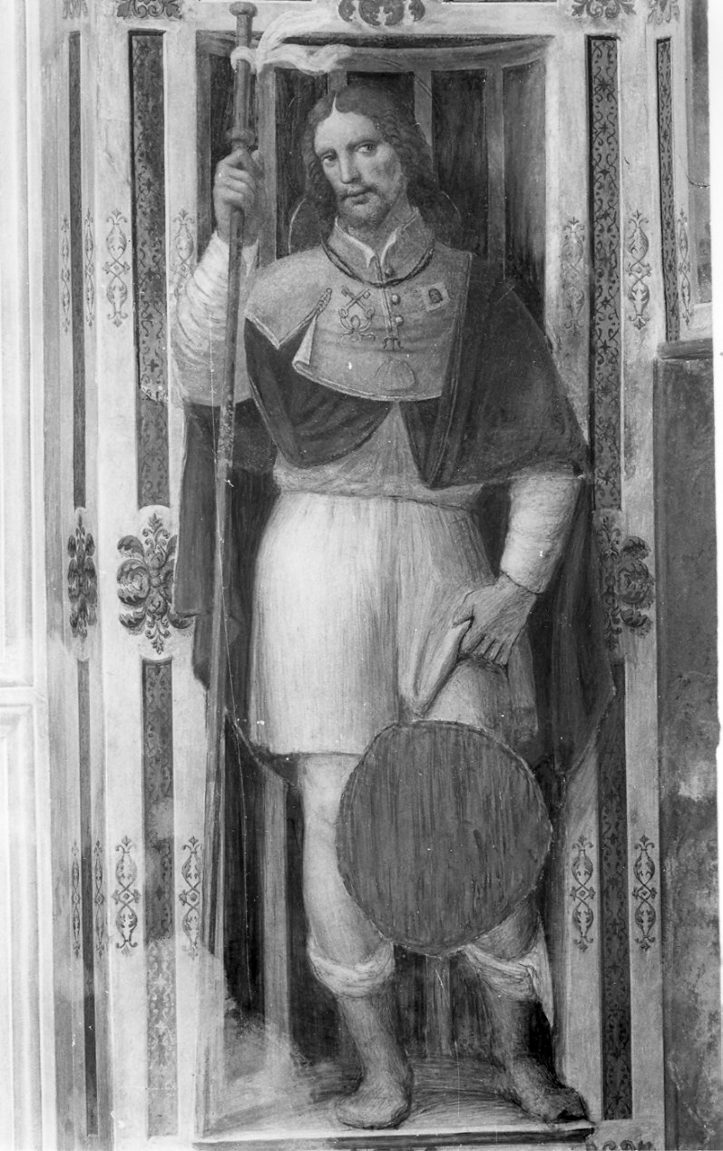 San Rocco (dipinto, elemento d'insieme) di Luini Evangelista, Luini Giovan Pietro, Luini Aurelio (metà sec. XVI)