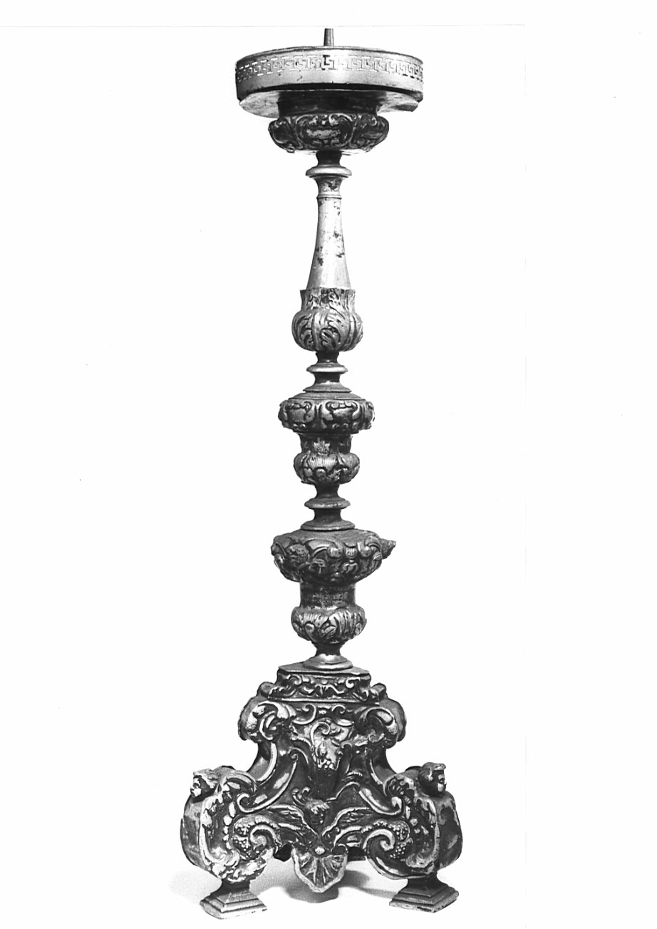 candeliere d'altare, opera isolata - bottega lombarda (sec. XIX)