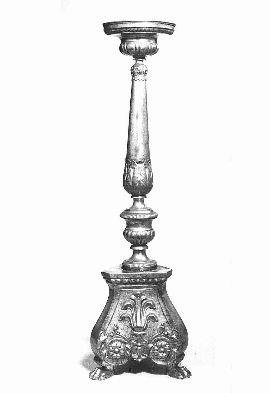 candeliere d'altare, coppia - bottega lombarda (inizio sec. XIX)