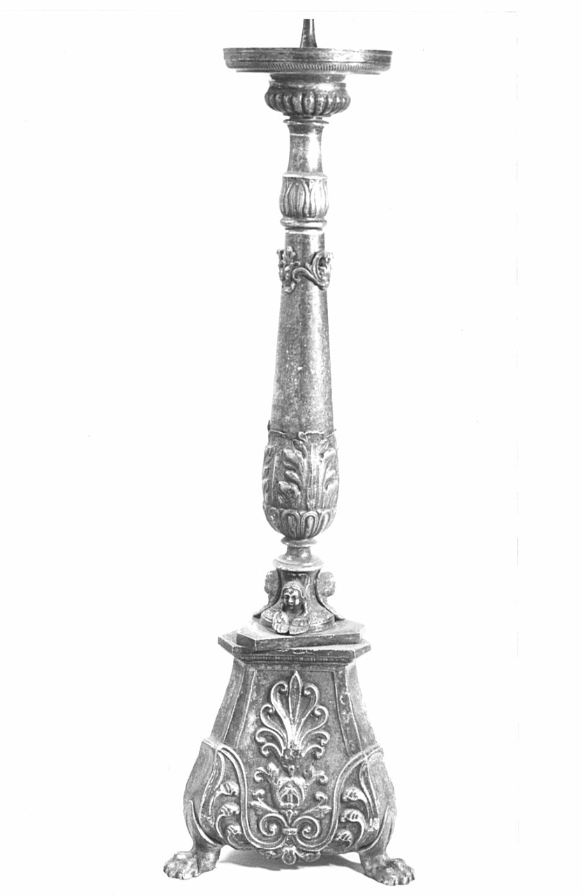 candeliere d'altare, serie - bottega lombarda (inizio sec. XIX)