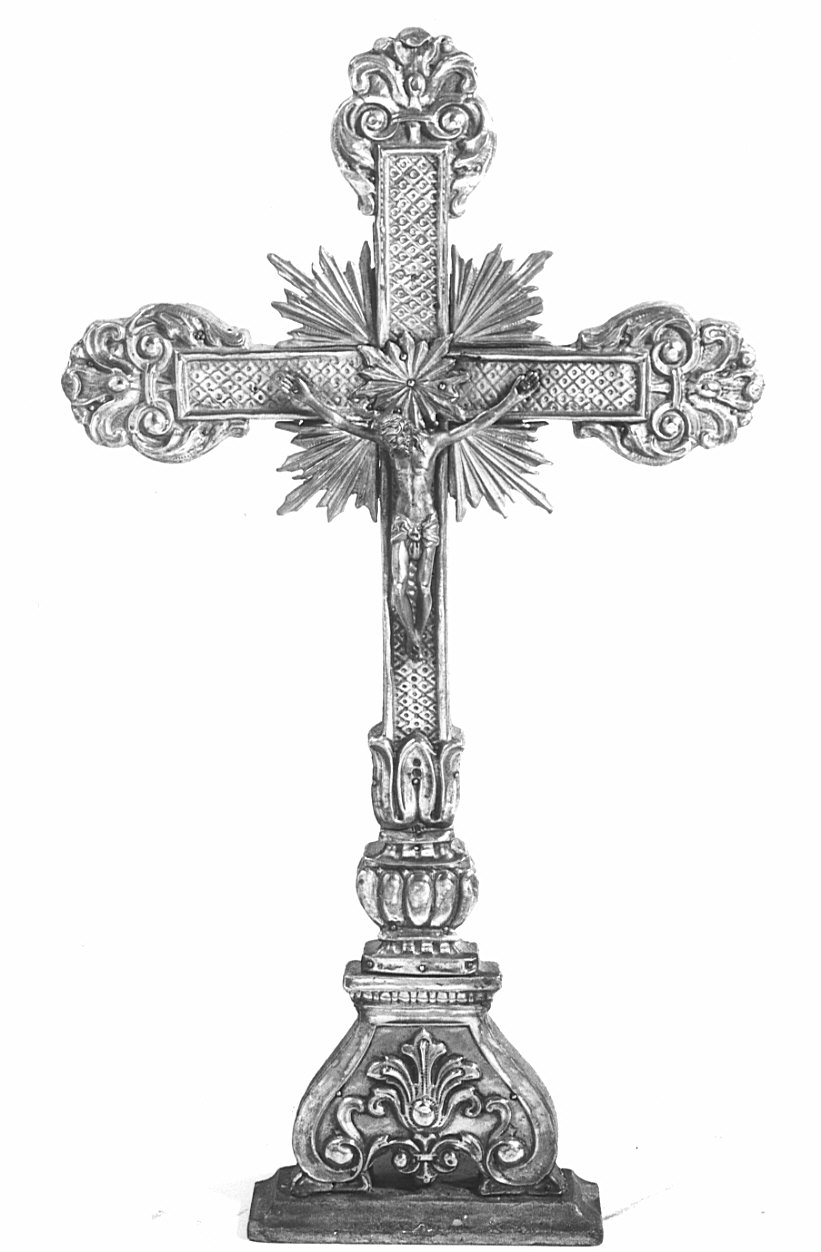 croce d'altare, opera isolata - bottega lombarda (prima metà sec. XIX)