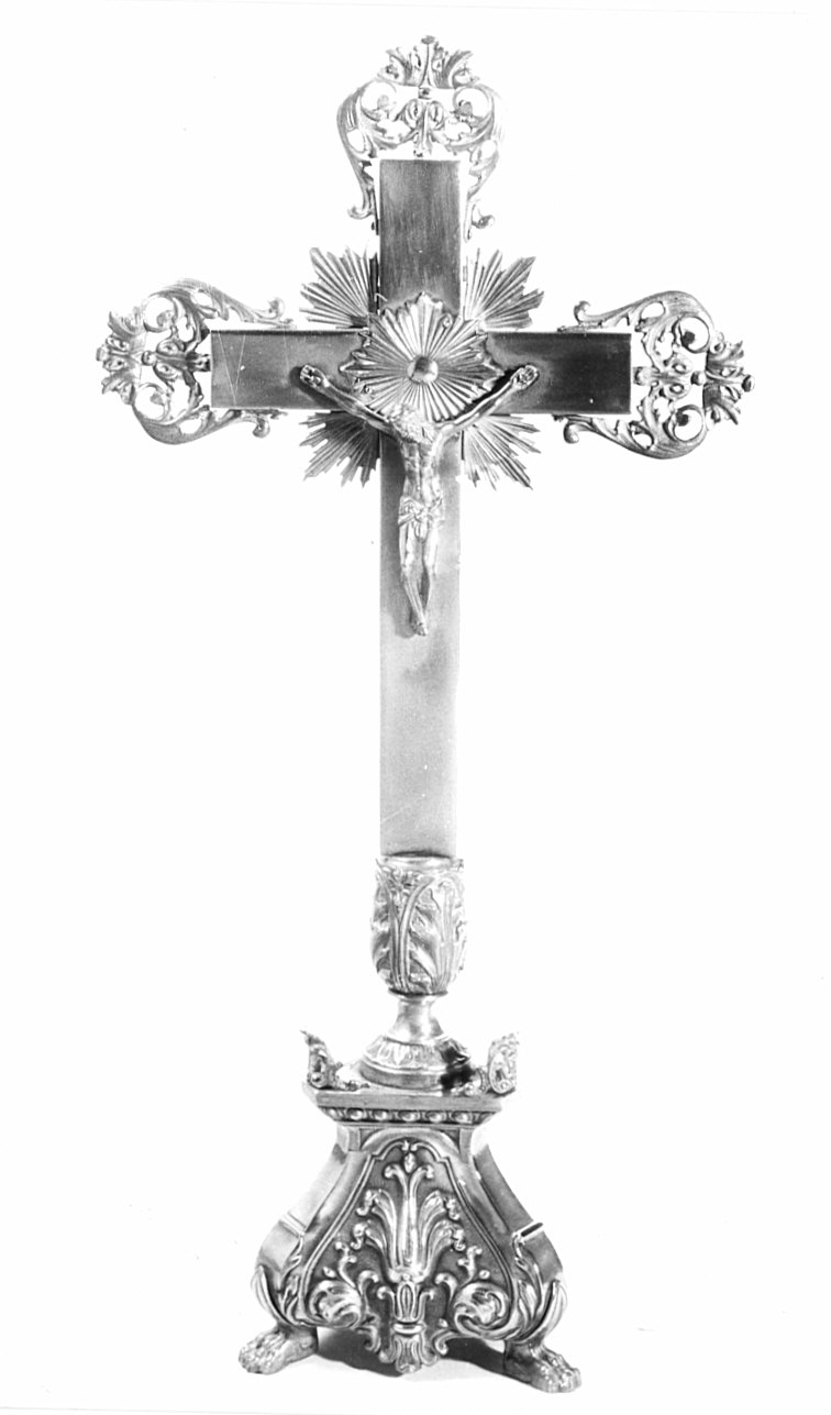croce d'altare, opera isolata - bottega lombarda (sec. XIX)