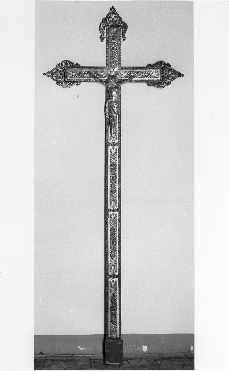 croce processionale, opera isolata - bottega lombarda (sec. XIX)