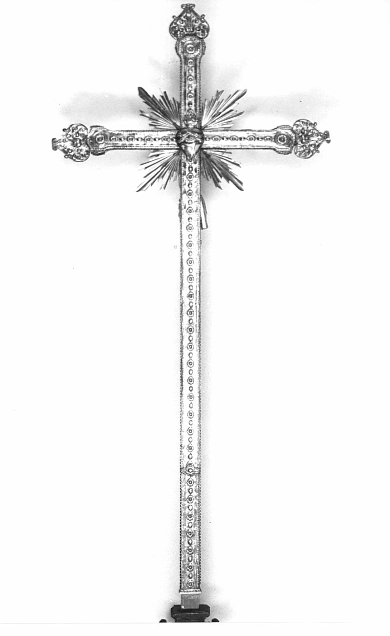 croce processionale, opera isolata - bottega lombarda (prima metà sec. XIX)