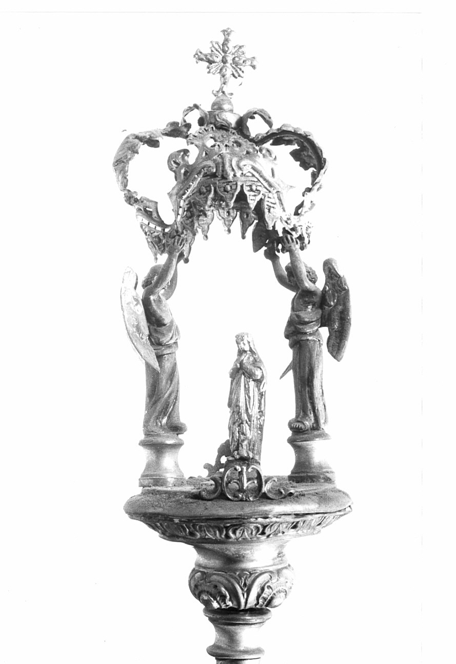 mazza processionale, opera isolata - bottega lombarda (inizio sec. XIX)
