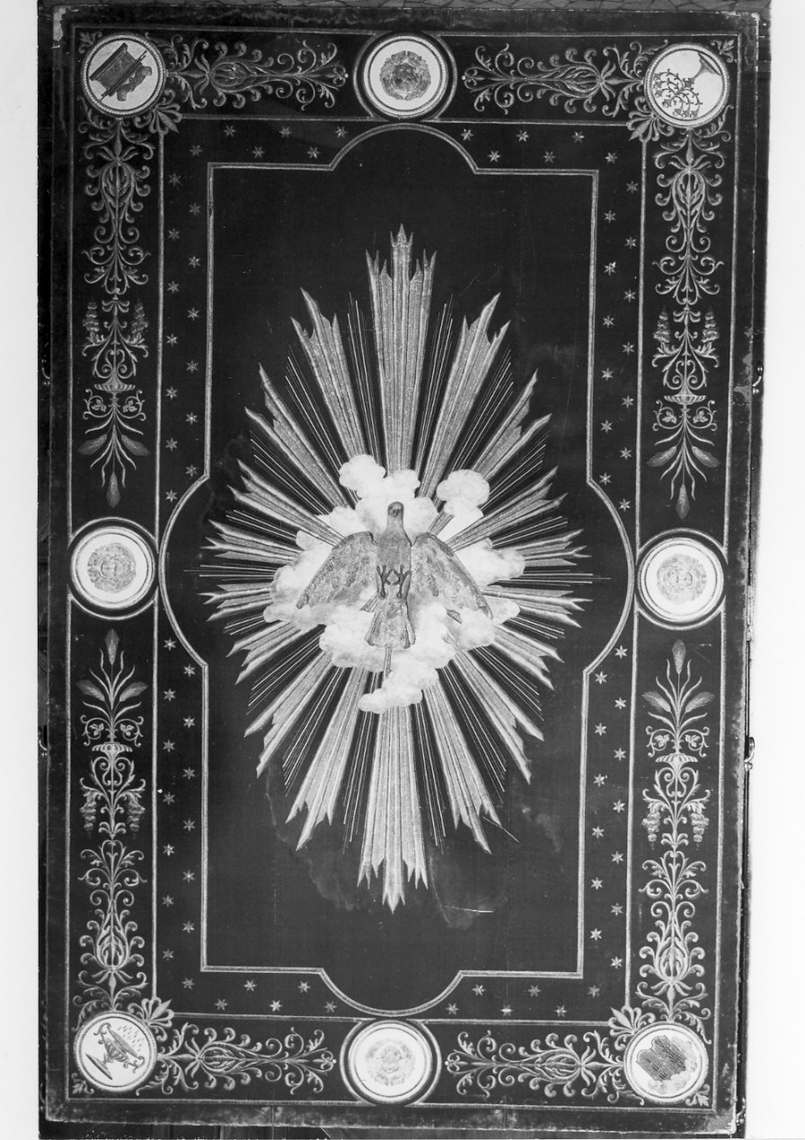 cielo del baldacchino processionale, opera isolata - manifattura lombarda (inizio sec. XIX)