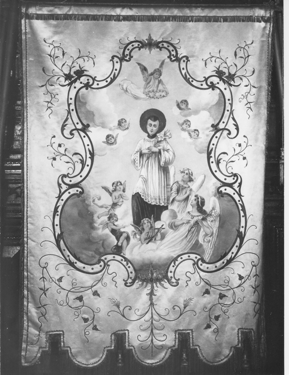 San Luigi dei Francesi (stendardo processionale, opera isolata) - manifattura lombarda (sec. XVIII)