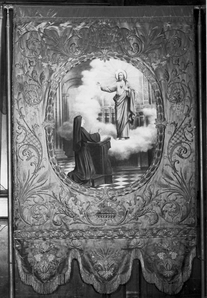 Madonna (stendardo processionale, opera isolata) - manifattura lombarda (seconda metà sec. XIX)