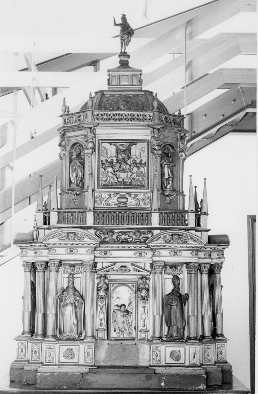 tabernacolo - a tempietto, complesso decorativo di Ditta Cojro (bottega) (sec. XVII)
