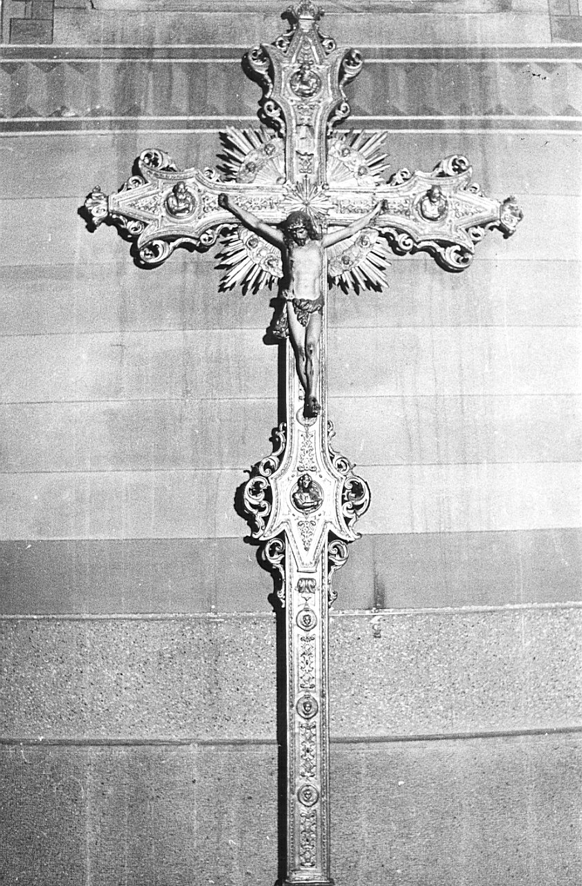 croce processionale, opera isolata - bottega lombarda (fine/inizio secc. XIX/ XX)