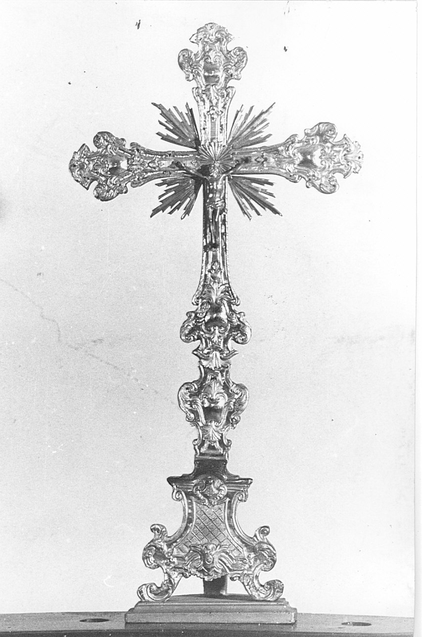 Madonna con Bambino (croce d'altare, opera isolata) - bottega lombarda (sec. XVIII)