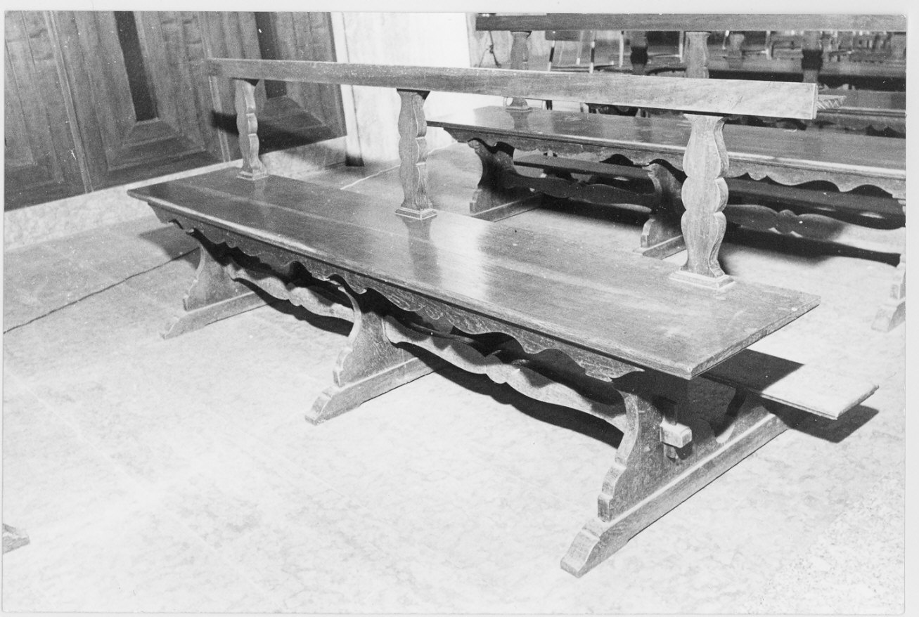 banco da chiesa, serie - bottega italiana (sec. XX)