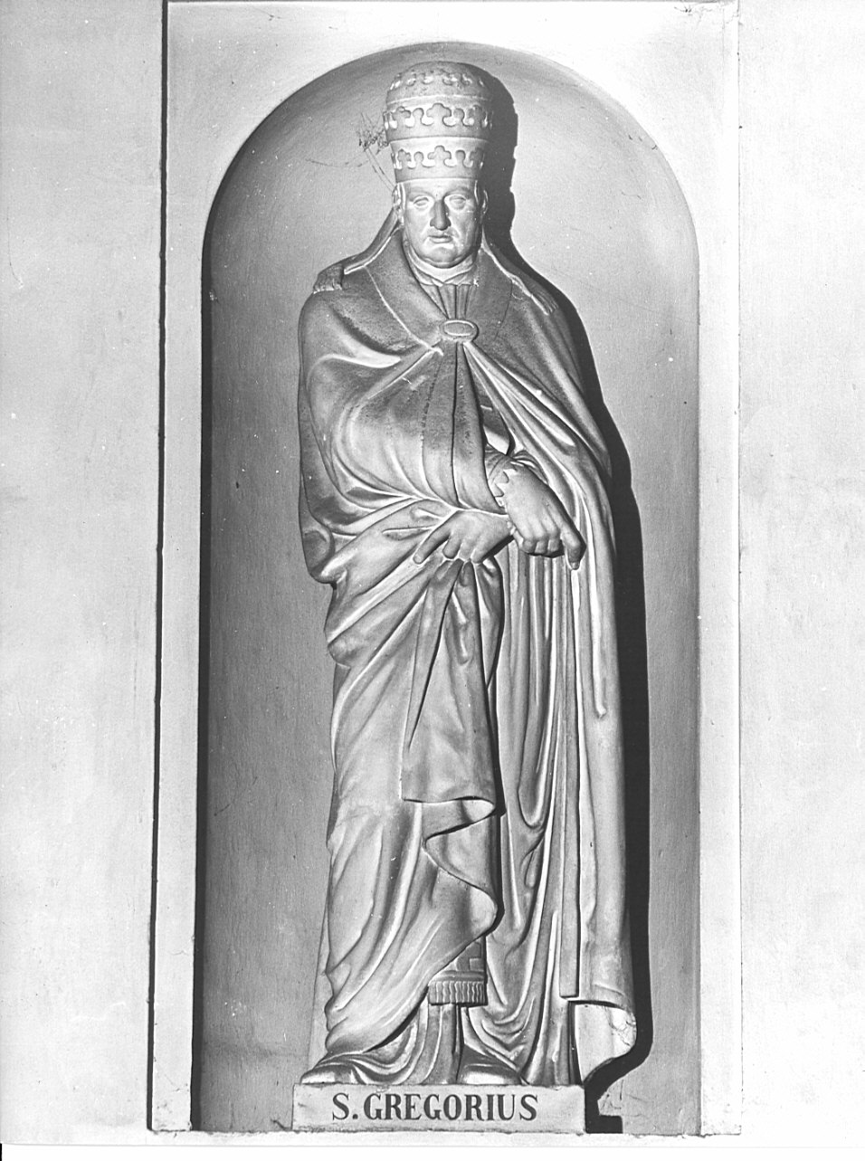 Sant'Agostino (statua, elemento d'insieme) di Cacciatori Benedetto (sec. XIX)