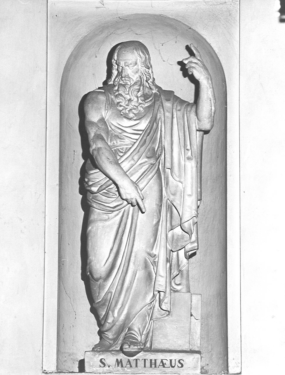 San Matteo Evangelista (statua, elemento d'insieme) di Cacciatori Benedetto (sec. XIX)
