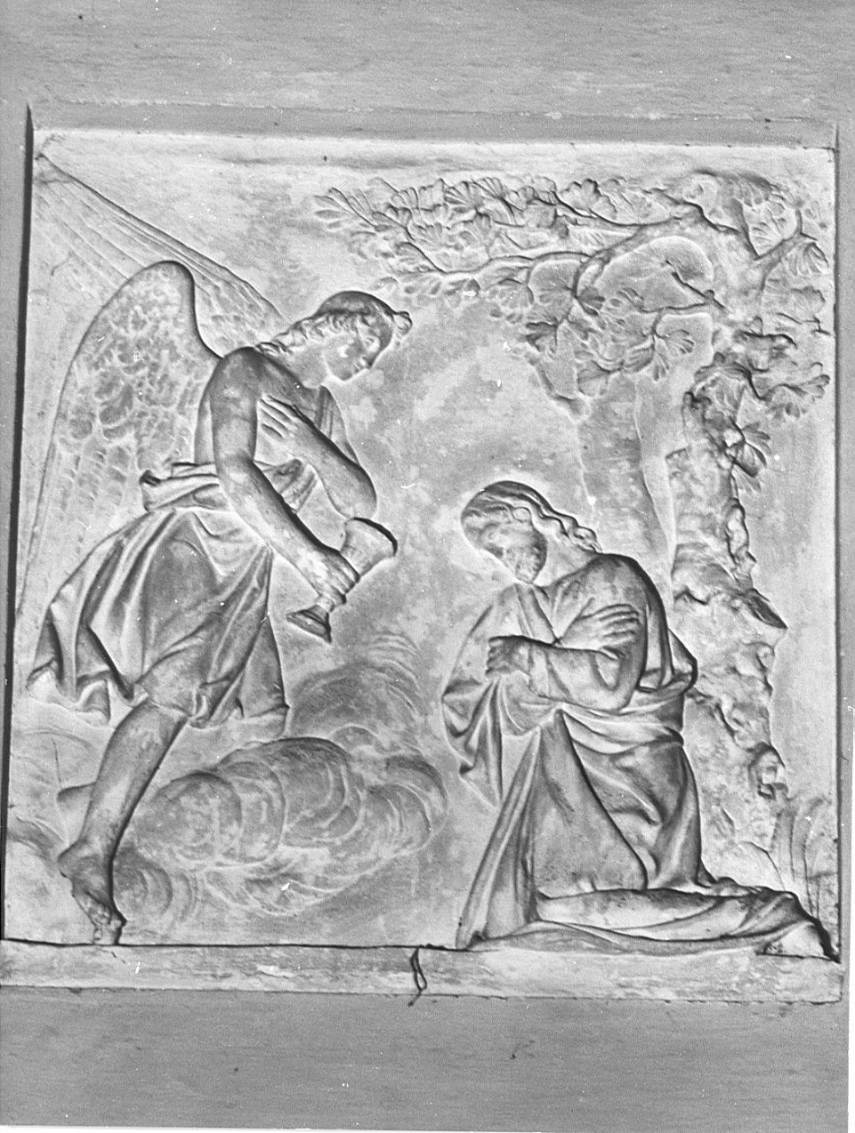 orazione di Cristo nell'orto di Getsemani (rilievo, elemento d'insieme) di Cattori Carlo (sec. XIX)