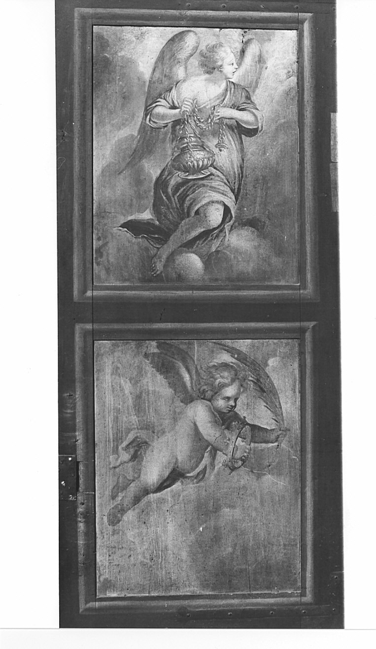 angeli (anta di armadio, coppia) - bottega lombarda (fine/inizio secc. XVII/ XVIII)
