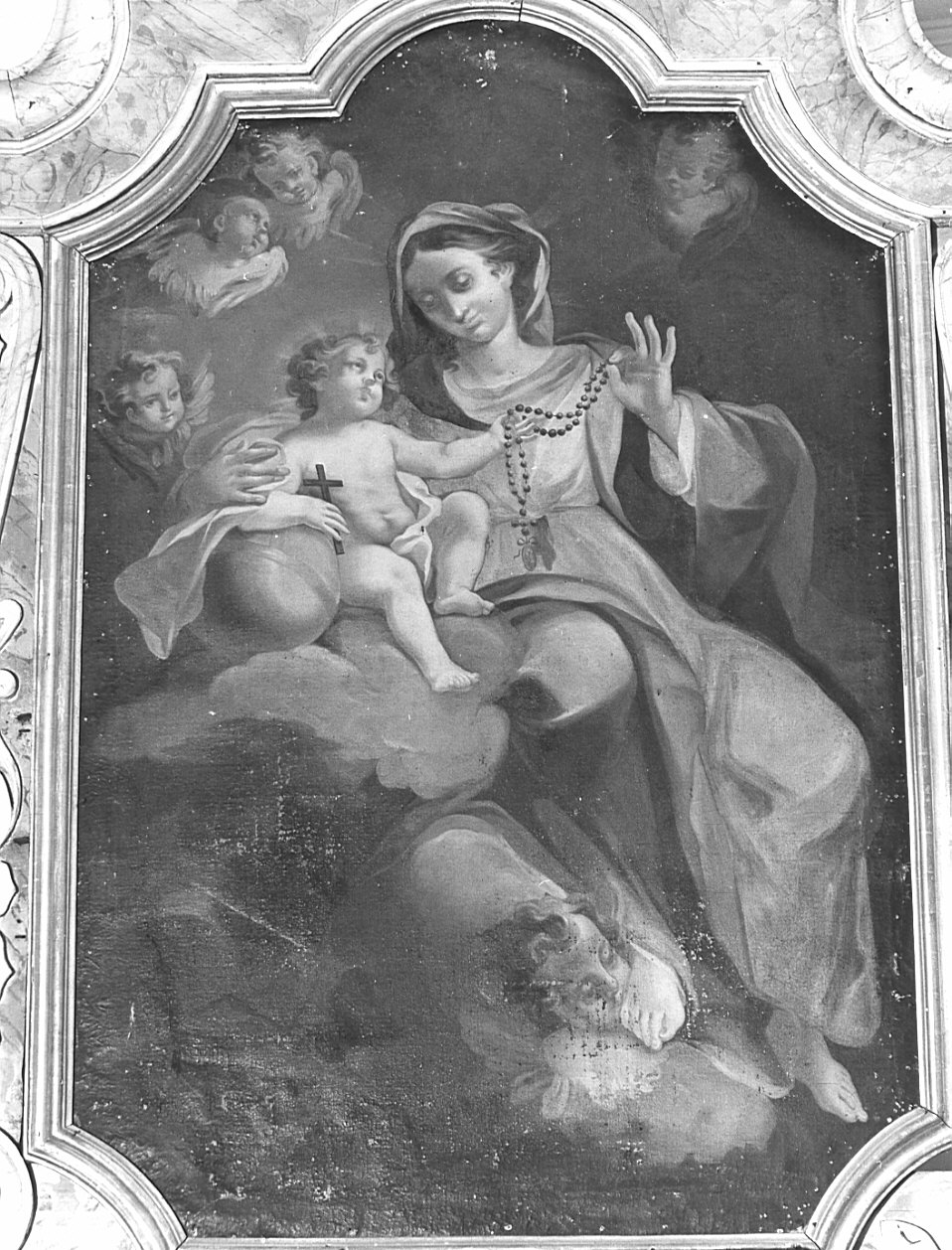 Madonna del Rosario (dipinto, opera isolata) - ambito lombardo (sec. XVIII)