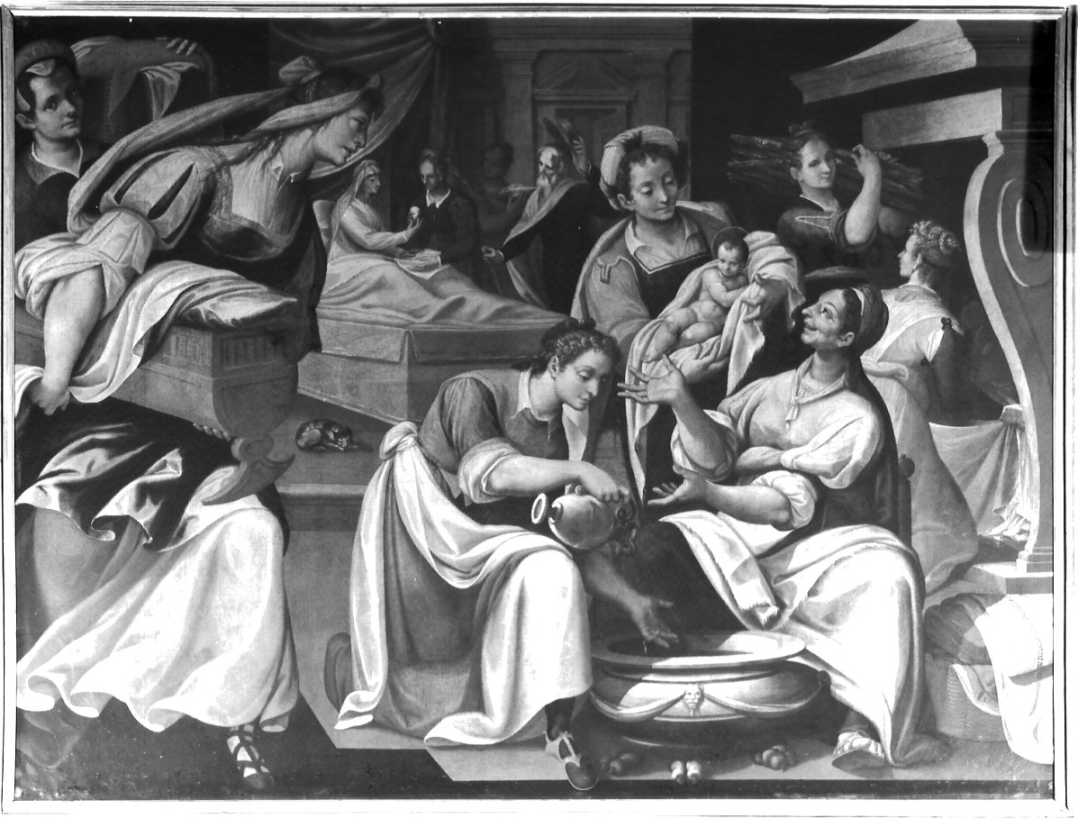 nascita di Maria Vergine (dipinto, opera isolata) di Della Rovere Giovanni Battista detto Fiammenghino (attribuito) (prima metà sec. XVII)